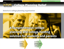 Tablet Screenshot of collegeplanningrelief.com